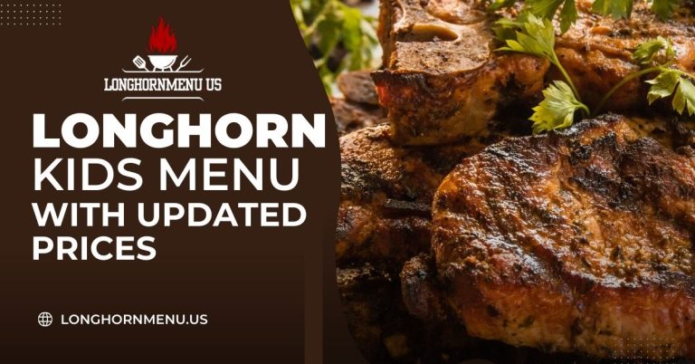 Longhorn Kids Menu