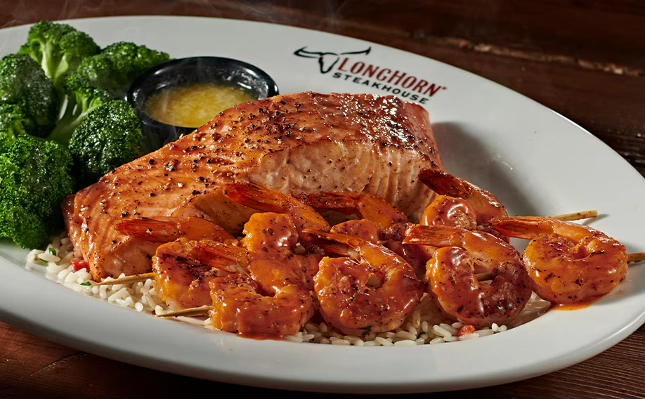 LongHorn Salmon with 8 ct. Redrock Grilled Shrimp